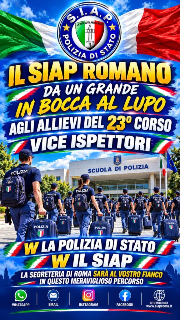 Partenza del 23º corso Allievi Vice Ispettori della Polizia di Stato