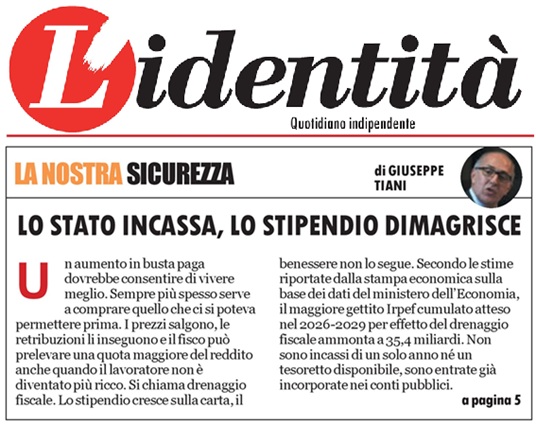 Lo Stato incassa, lo stipendio dimagrisce
